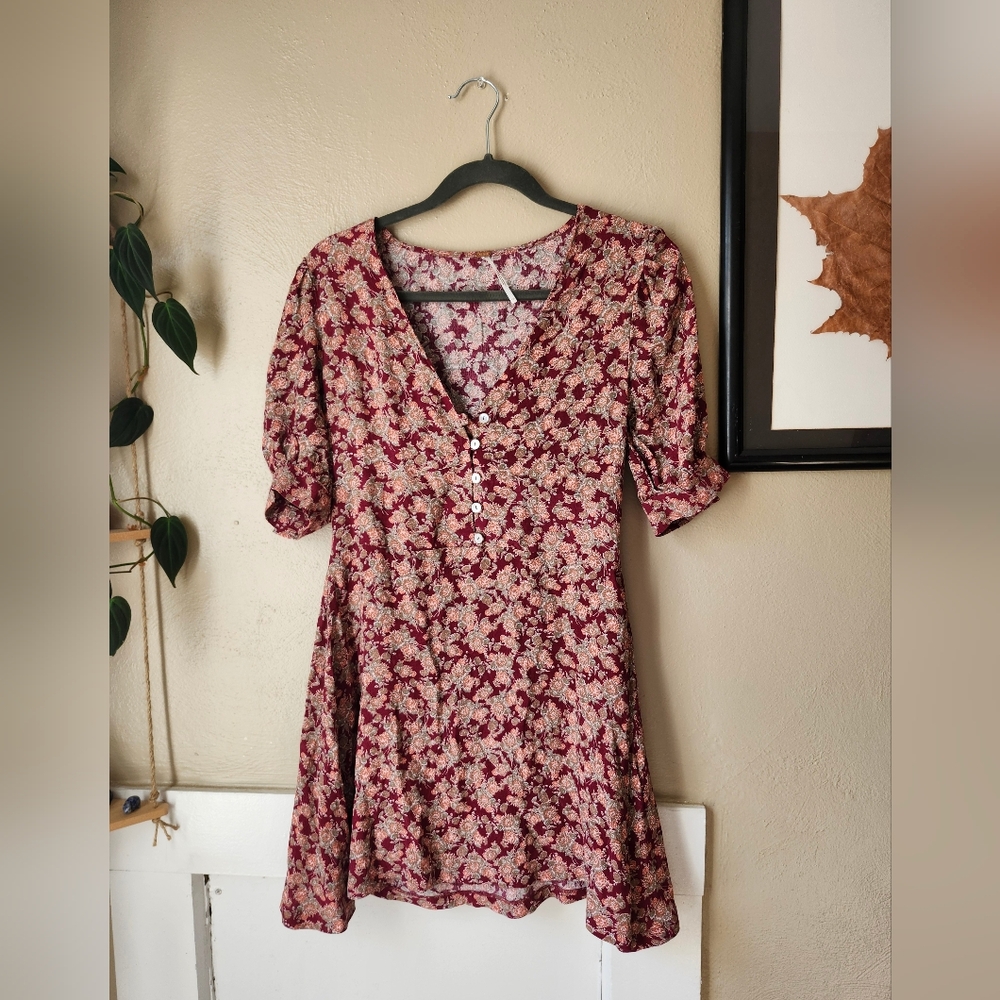 Free People Province Floral Mini Dress